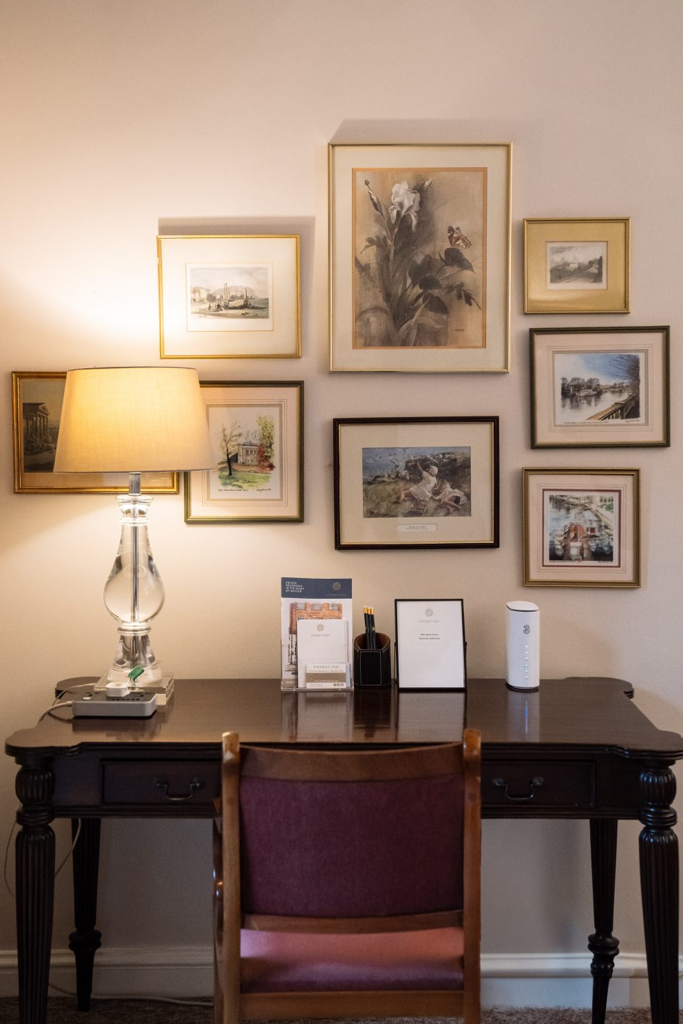 A desk in one of our apartments.