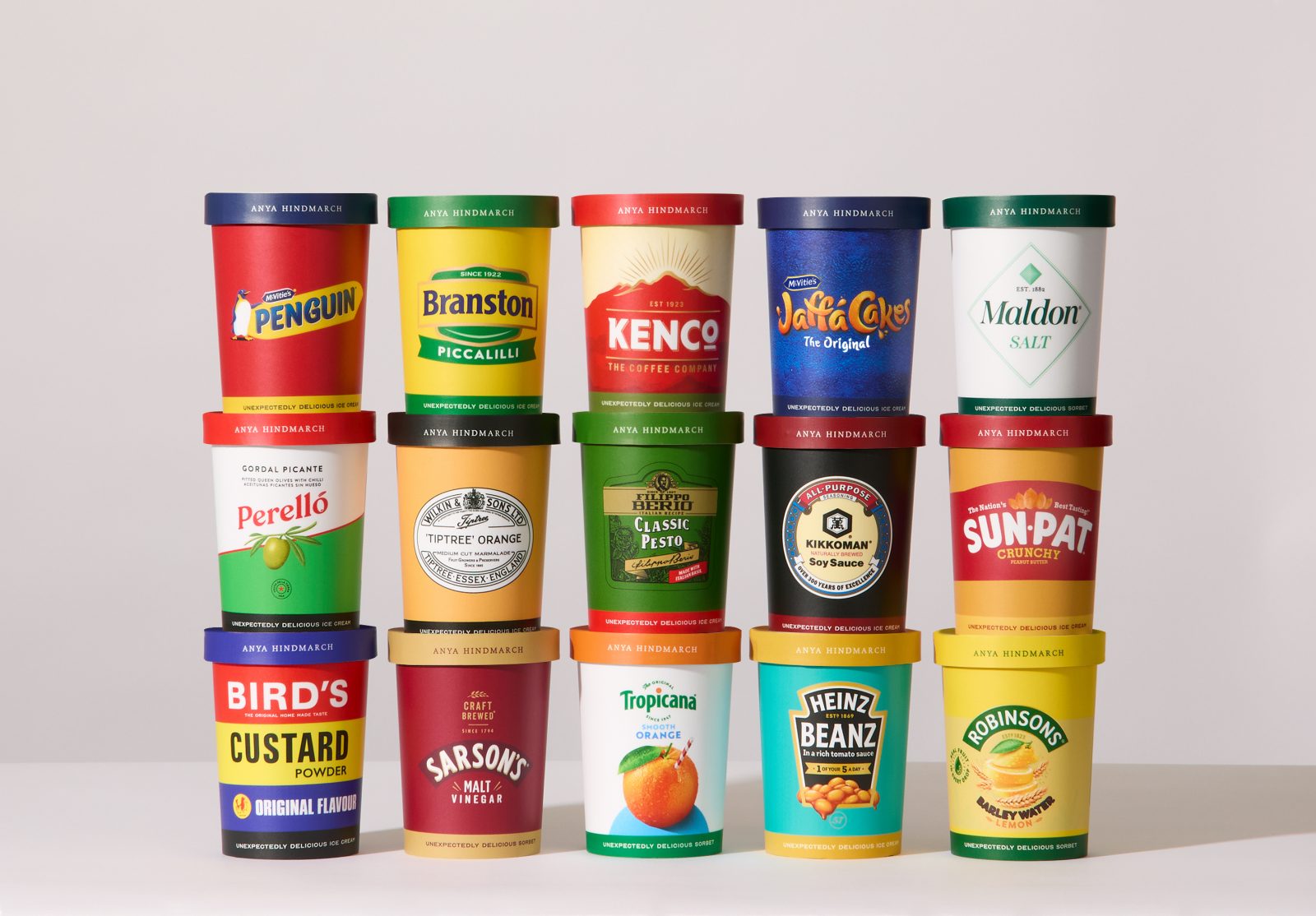 A close up of 2024's section of Anya Hindmarch's Ice Cream Project products.